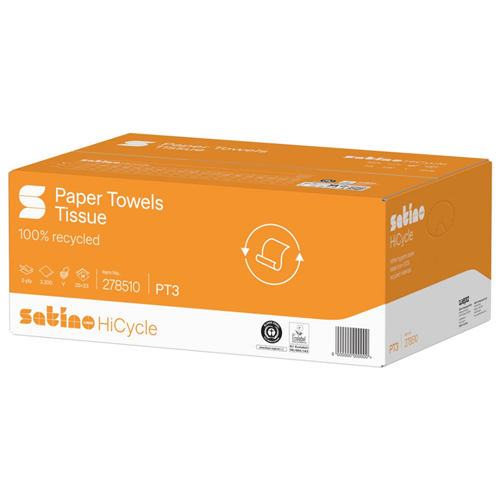 Satino HiCycle 25x23 Handdoek V Vouw