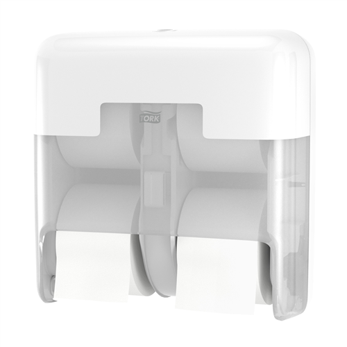 Tork OptiServe® Hulsloos 4-rol Toiletpapier Dispenser wit