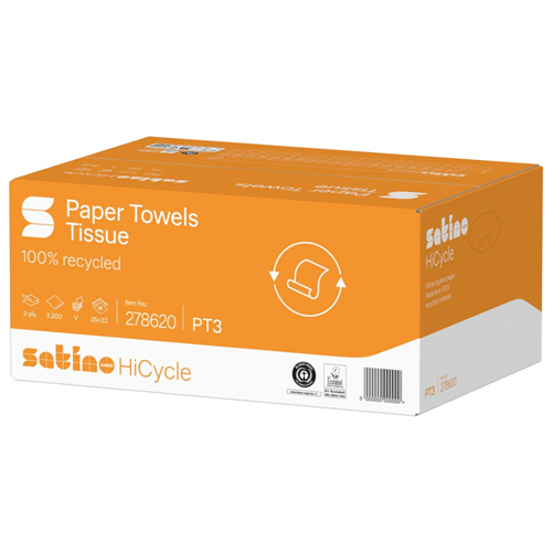 Satino HiCycle 25 x 23 Handdoek V Vouw
