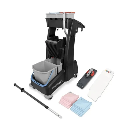 Compacte werkwagen MM4 met NuTech Hang-On mopkit